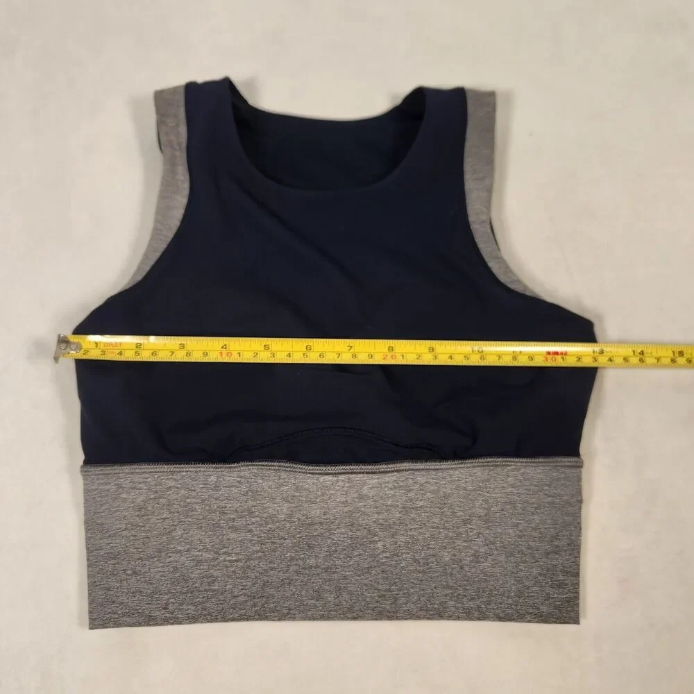 Lululemon Kick Serve Sweat Bra Sz 4 Women’s Sportsbra Blue Gray Luxtreme - Picture 4 of 7